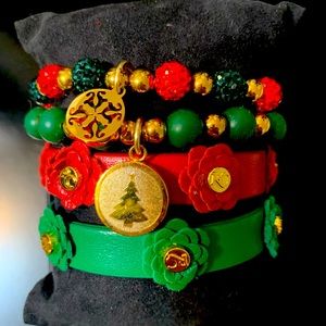 Rustic cuff Christmas set